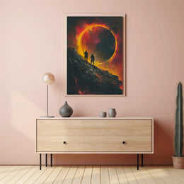 Epic Medieval Adventure in Fiery Fantasy Poster PosterGoat