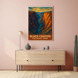 Black Canyon National Park Poster Wall Art 18x24 Print