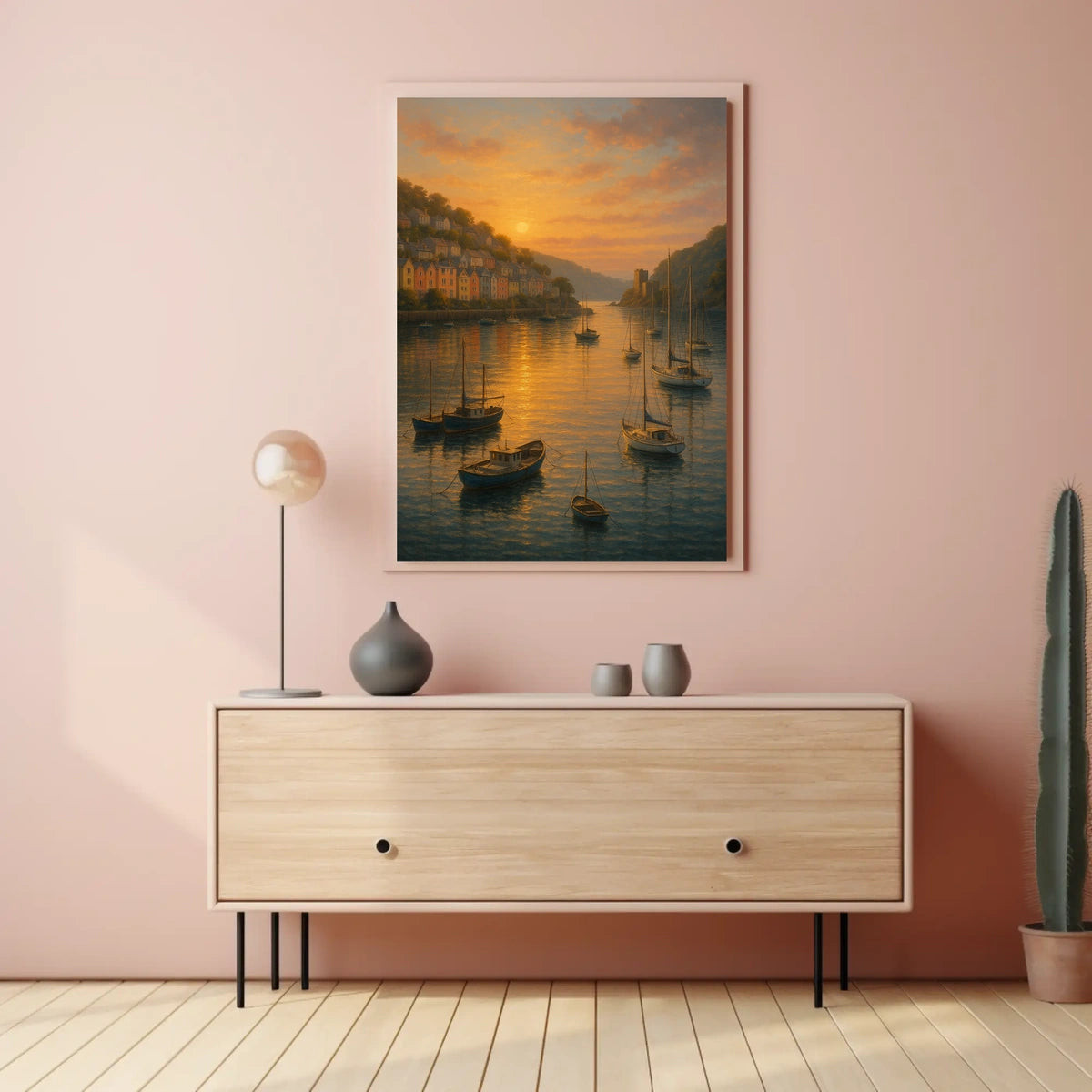 River Dart At Dusk Boats And Soft Warm Sunset Light Poster