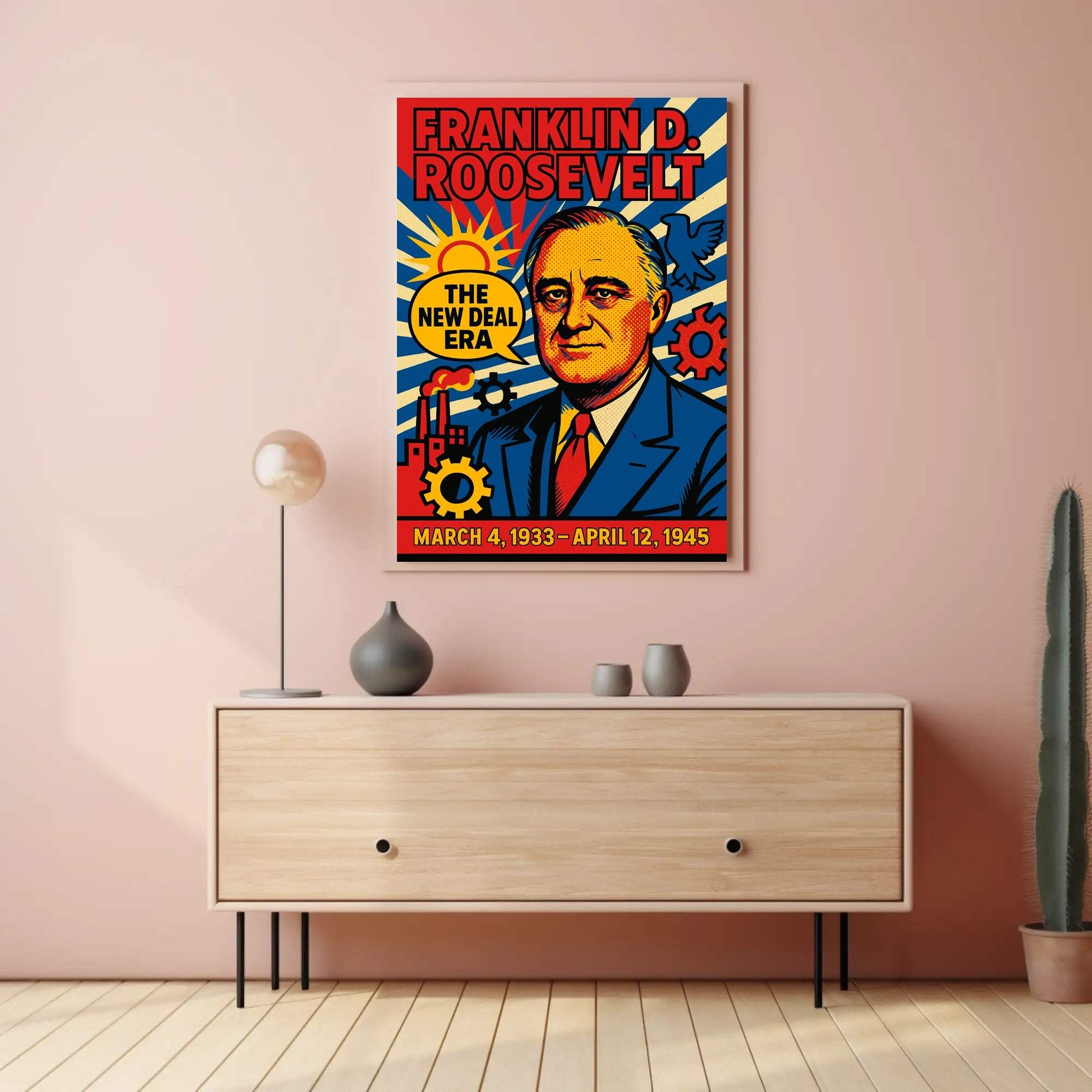Franklin D. Roosevelt The New Deal Era Poster PosterGoat