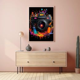 Vibrant Camera Art Poster