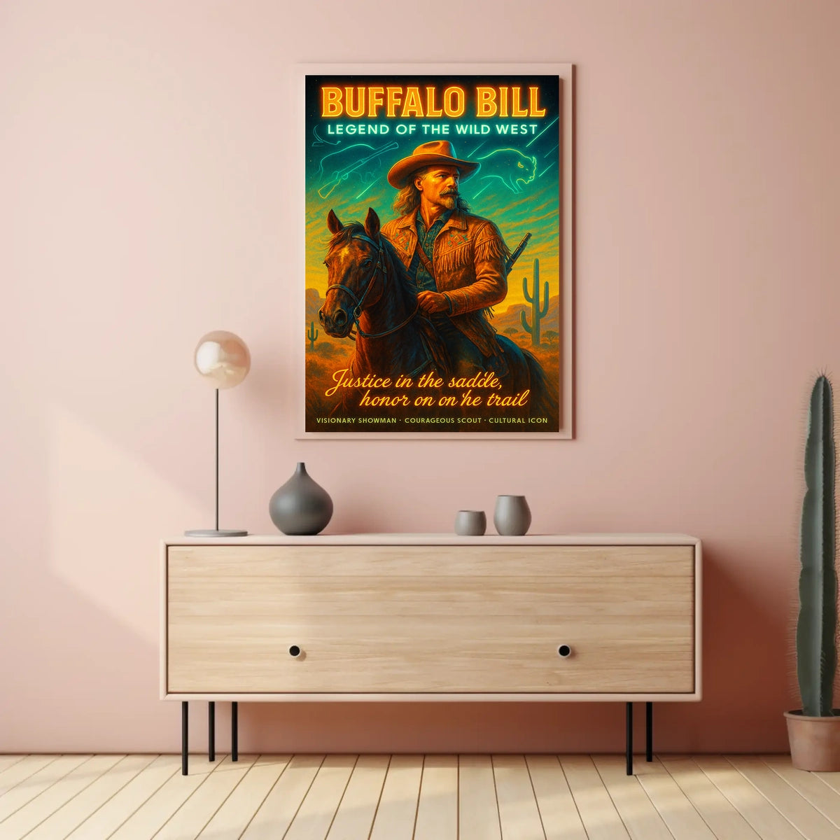 Legendary Wild West Cowboy Adventure Cultural or Heritage Poster