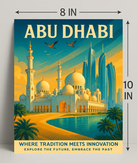 Abu Dhabi Skyline Art Print: Urban or Cityscape Poster