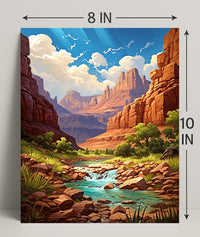 Majestic Canyon Landscape Poster
