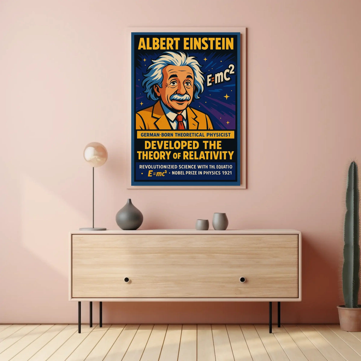Theory Of Relativity Concept In Cosmology Education Display Poster