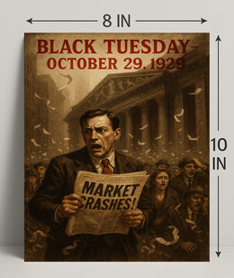 Black Tuesday Chaos Vintage Historical or Presidential Poster
