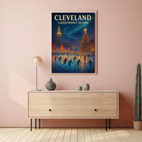 Cleveland Lakefront Glow Poster