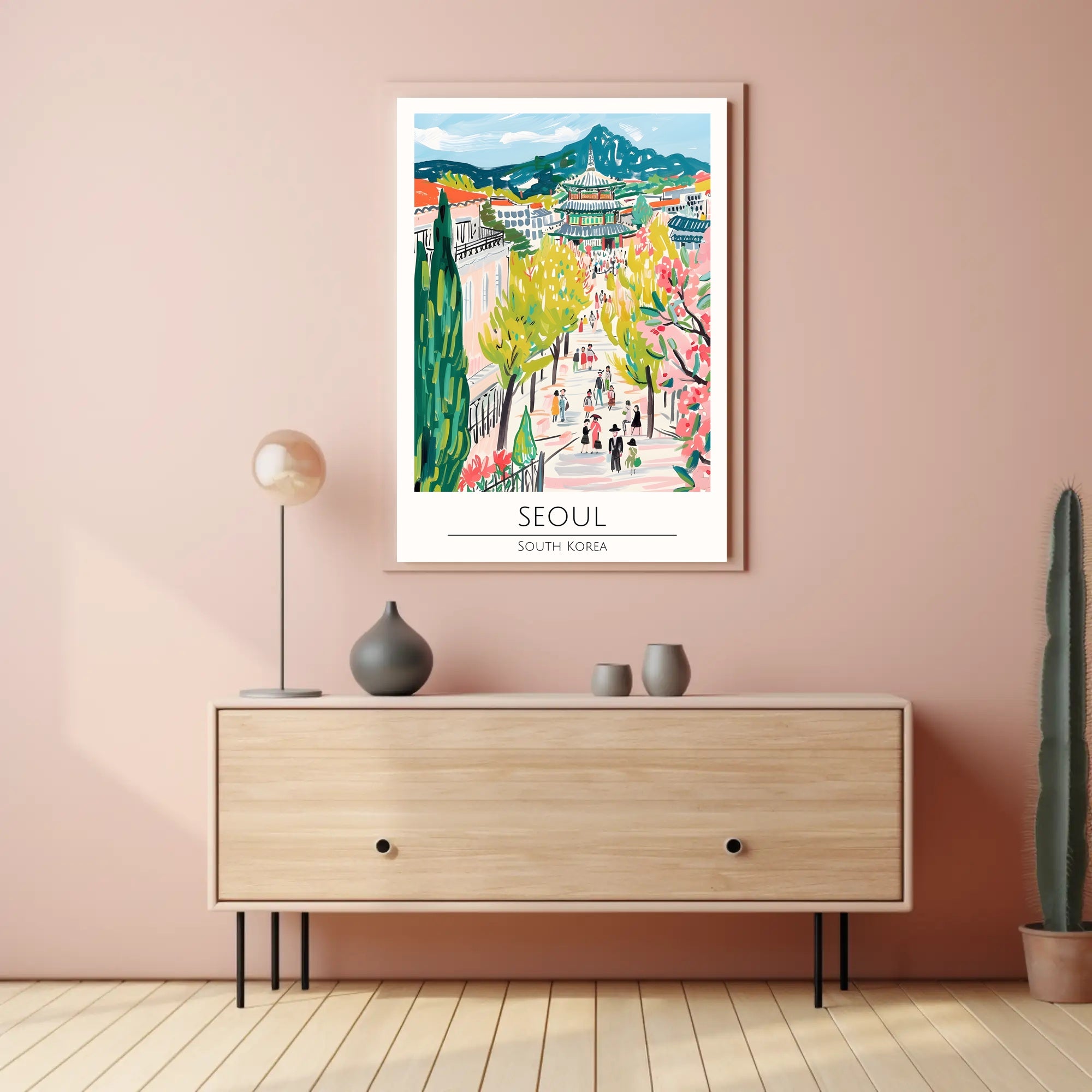 Vibrant Streets of Seoul Poster PosterGoat