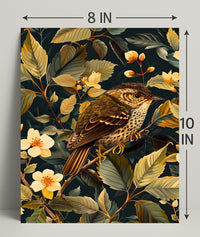 Richly Illustrated Vintage Bird Nature Art Animal Poster