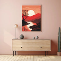 Tranquil Sunset Landscape Poster