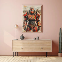 Retro Futuristic Warrior Poster PosterGoat