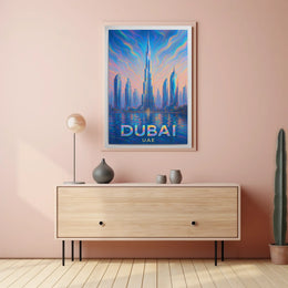 Dubai Skyline Artistic Impression Poster