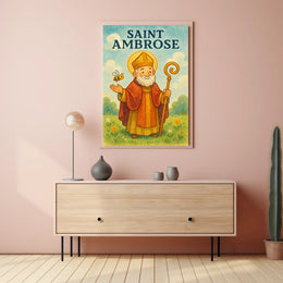 Saint Ambrose Cathedral Cityscape Portrait Wall Poster