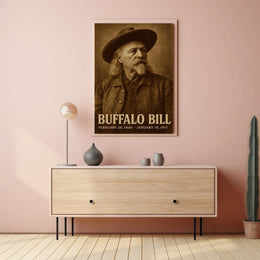 Buffalo Bill Portrait from American Old West Cultural Poster