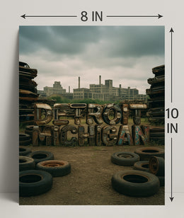 Detroit Michigan Industrial Legacy Poster Art PosterGoat