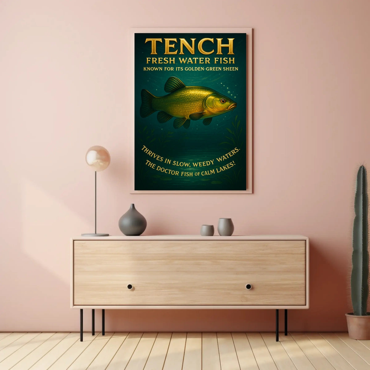 Tench The Golden-Green Freshwater Fish Poster