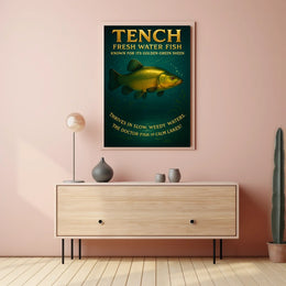 Tench The Golden-Green Freshwater Fish Poster