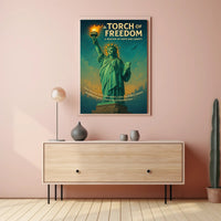 Statue of Liberty Vintage Art, Motivational or Quote Poster