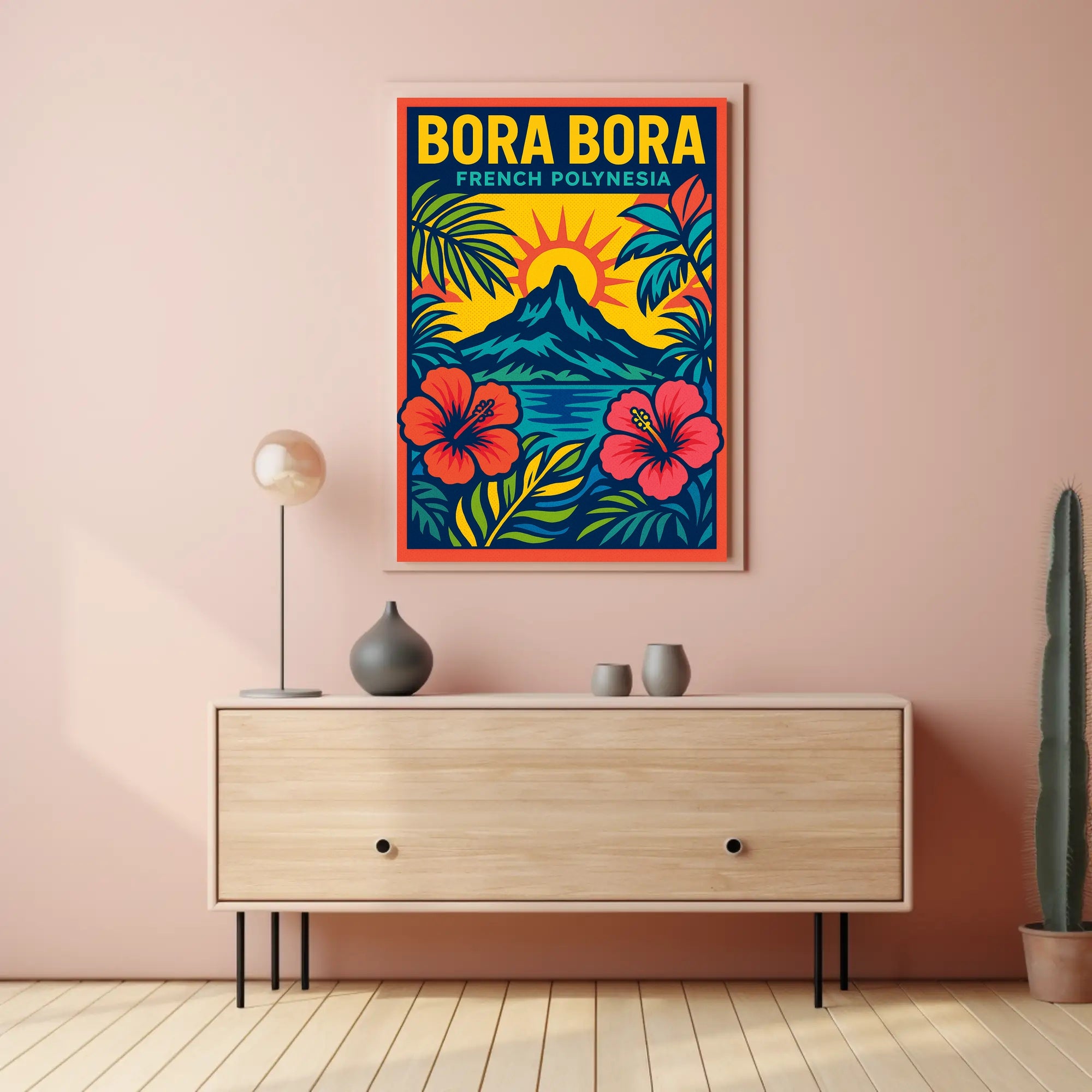 Bora Bora Tropical Adventure Vintage Travel Poster PosterGoat