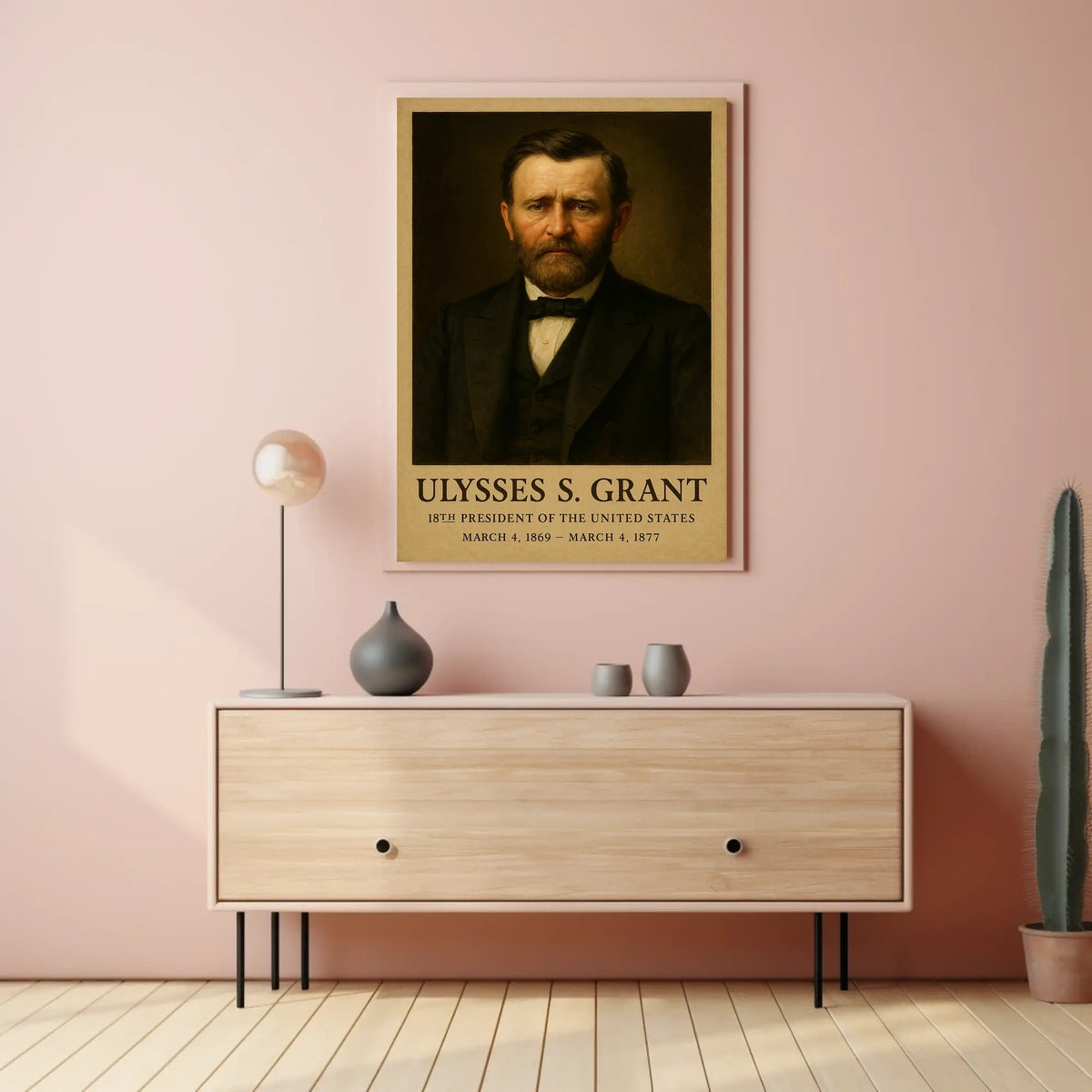 Ulysses S. Grant Historical Leadership Presidential Poster