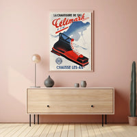 Célémark Ski Boots Advertisement Poster
