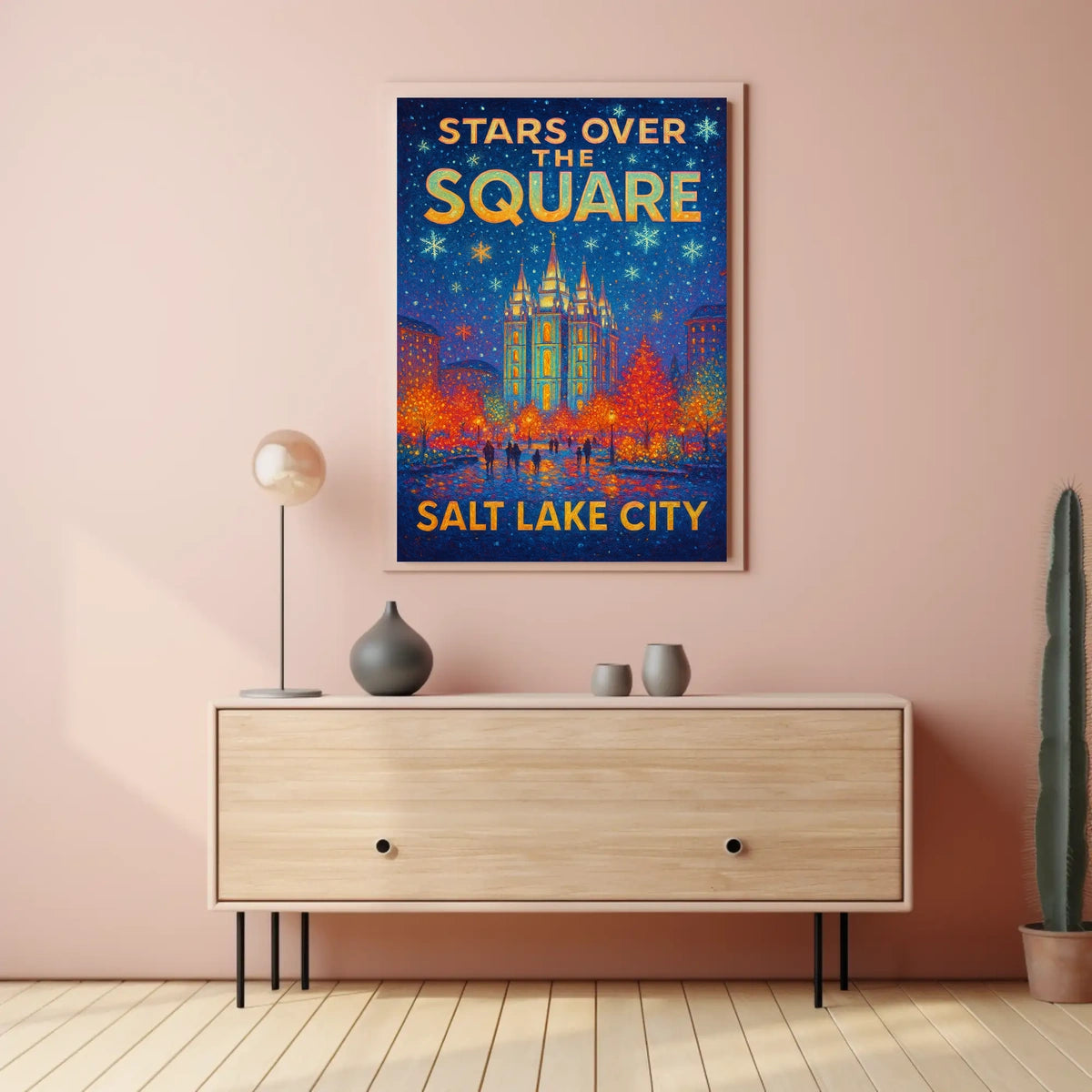 Stars Over The Square Poster