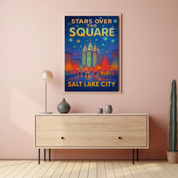 Stars Over The Square Poster