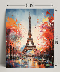 Eiffel Tower In Autumn Poster