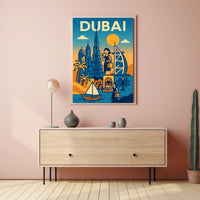 Discover Dubai Description Experience the vibrant blend of tradition Poster