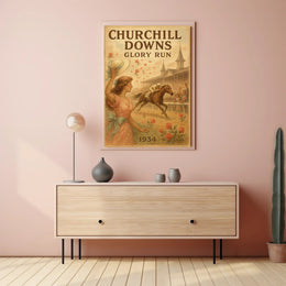 Churchill Downs 1934 Horse Racing Sports Poster