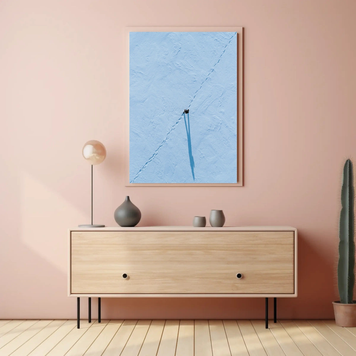 Solitary Path In Snow Poster