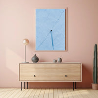 Solitary Path In Snow Poster