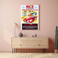 1949 Nice Automobile Week Travel Poster Art Print