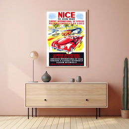 1949 Nice Automobile Week Travel Poster Art Print