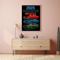 2025 Woodward Muscle Classic American Cars Poster