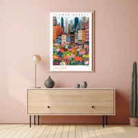 Vibrant City Blooms Poster PosterGoat
