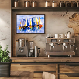 Vibrant Sailing Vessels Poster