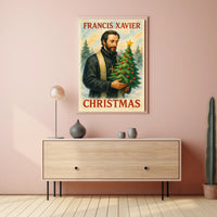 Francis Xavier's Festive Scene with Evergreen Trees - Historical or Presidential Poster