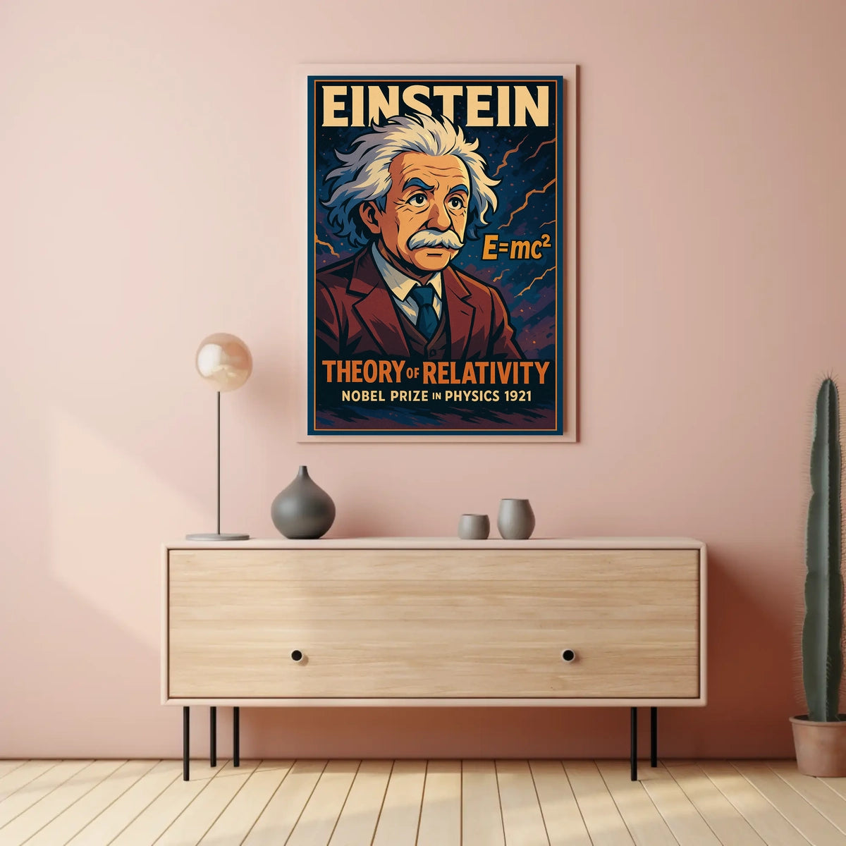 Einstein Relativity Vintage Science Educational Poster