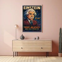Einstein Relativity Vintage Science Educational Poster