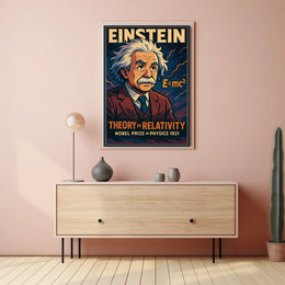 Einstein Relativity Vintage Science Educational Poster