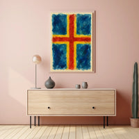 Nordic Cross Watercolor Poster