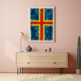 Nordic Cross Watercolor Poster