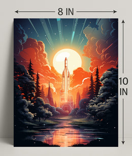 Celestial Launch Poster