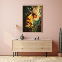 Abstract Nature and Technology Fusion Poster