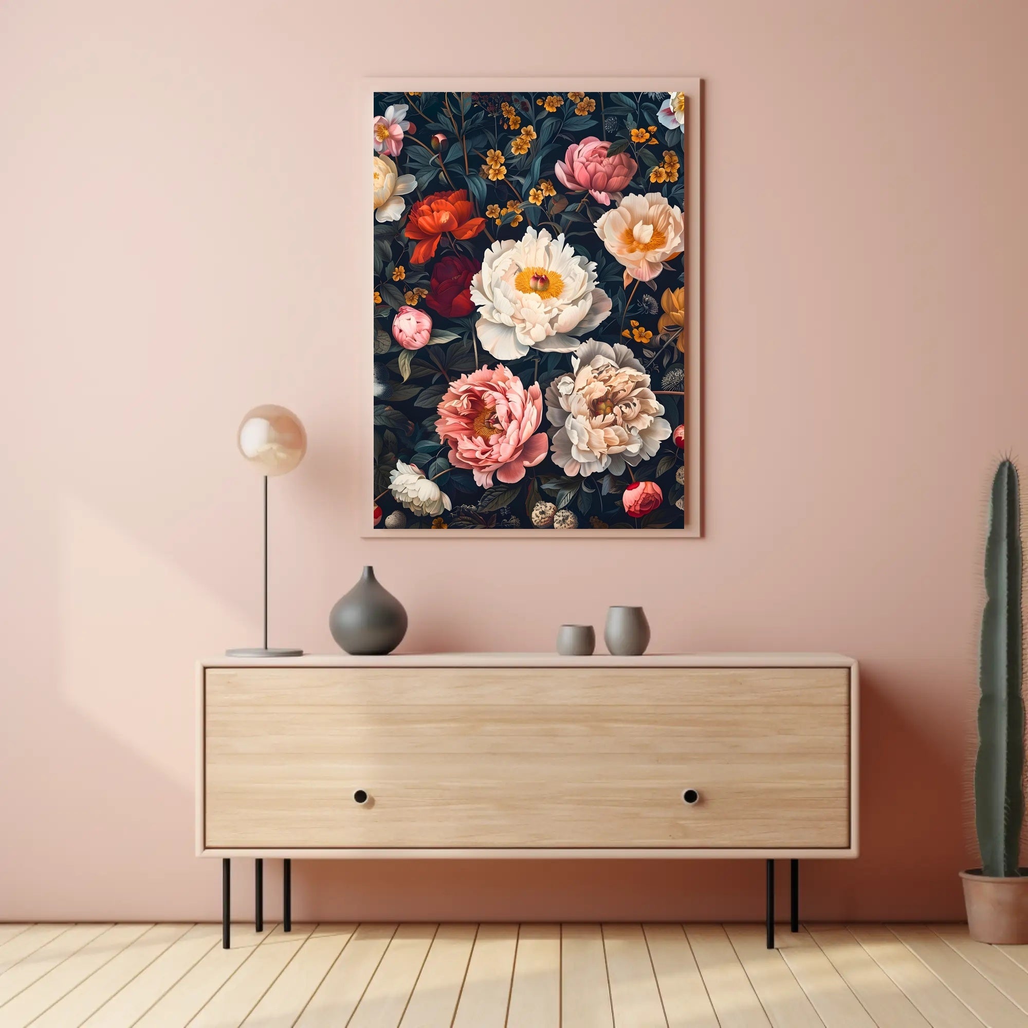 Elegant Floral Composition Print: Abstract or Artistic Poster