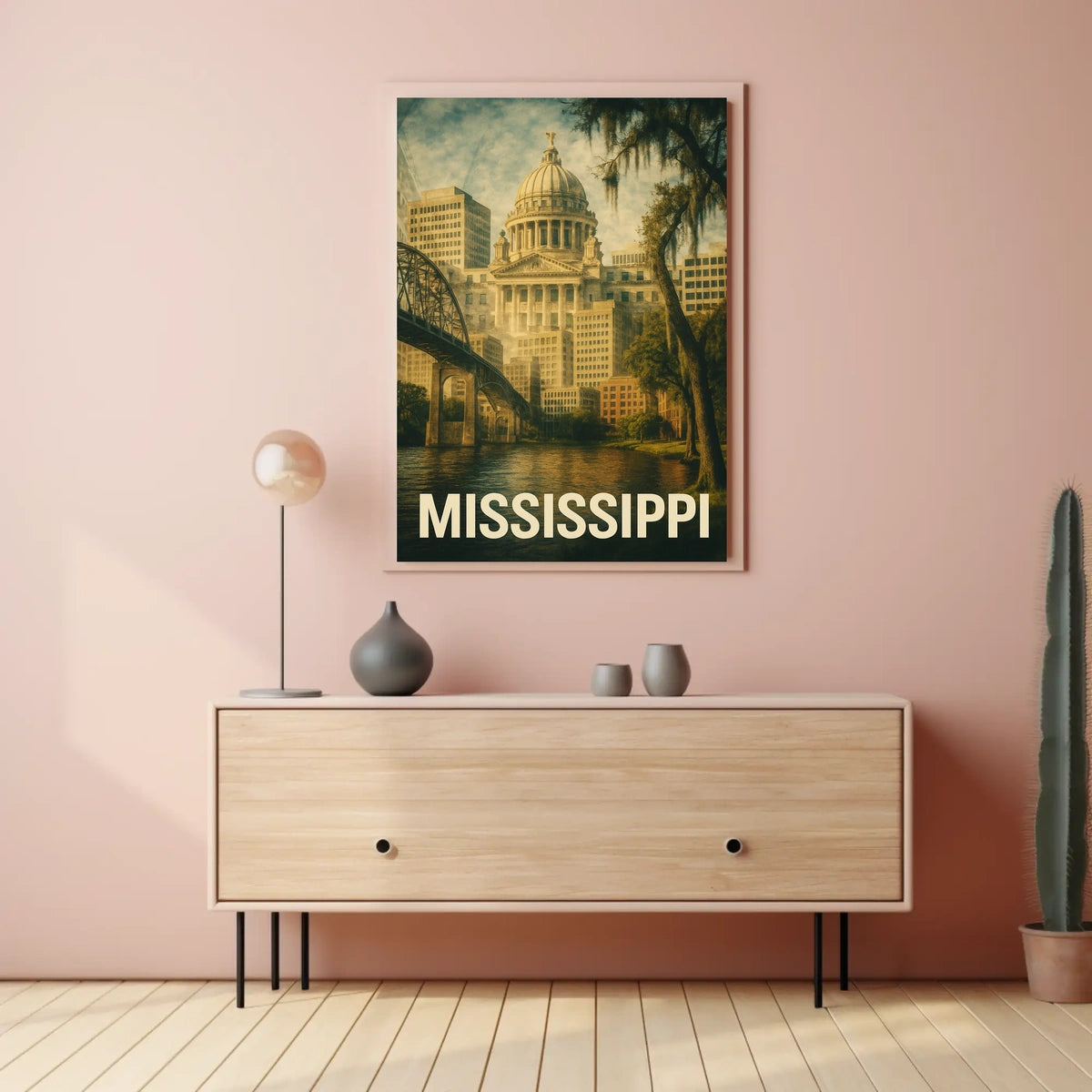 Mississippi State Capitol Poster