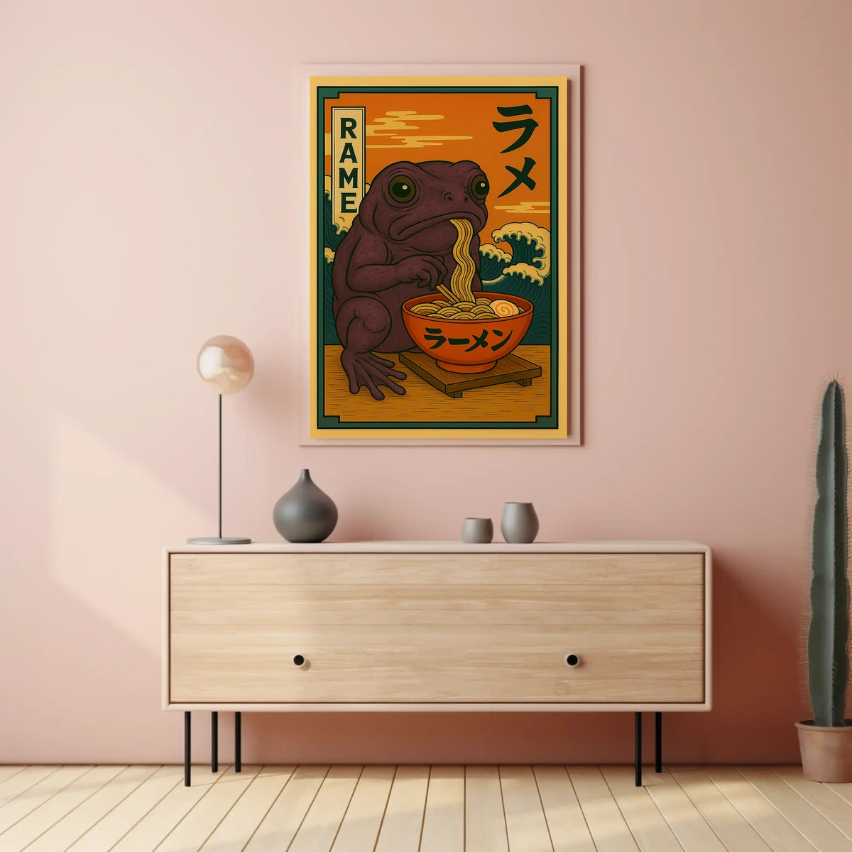 Frog and Ramen Poster
