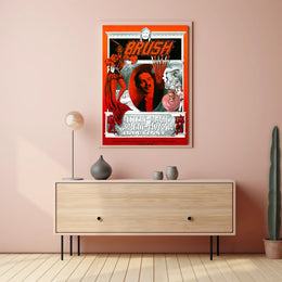 Magic Mystery Illusionist Brush Vintage Illustration Poster
