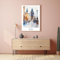 Prague A Winters Stroll Poster